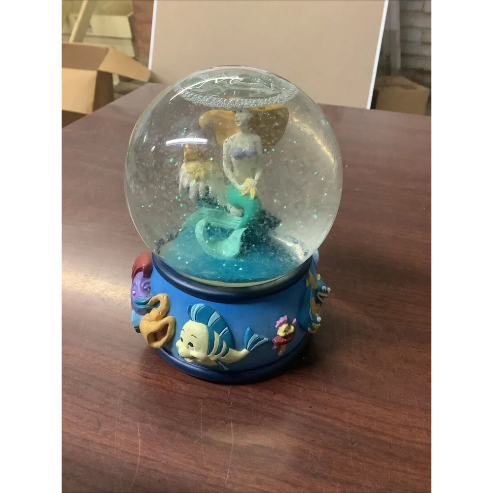 Disney Little Mermaid Ariel “Part of Your World” Musical Snow Globe Sebastian